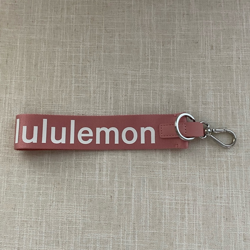 Pink Lululemon Never Lost Keychain